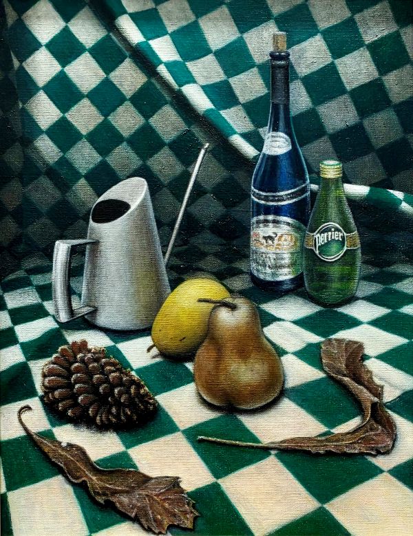 第74回 光陽展　廣田　昌男（ヒロタマサオ）静物「秋」　油 F6